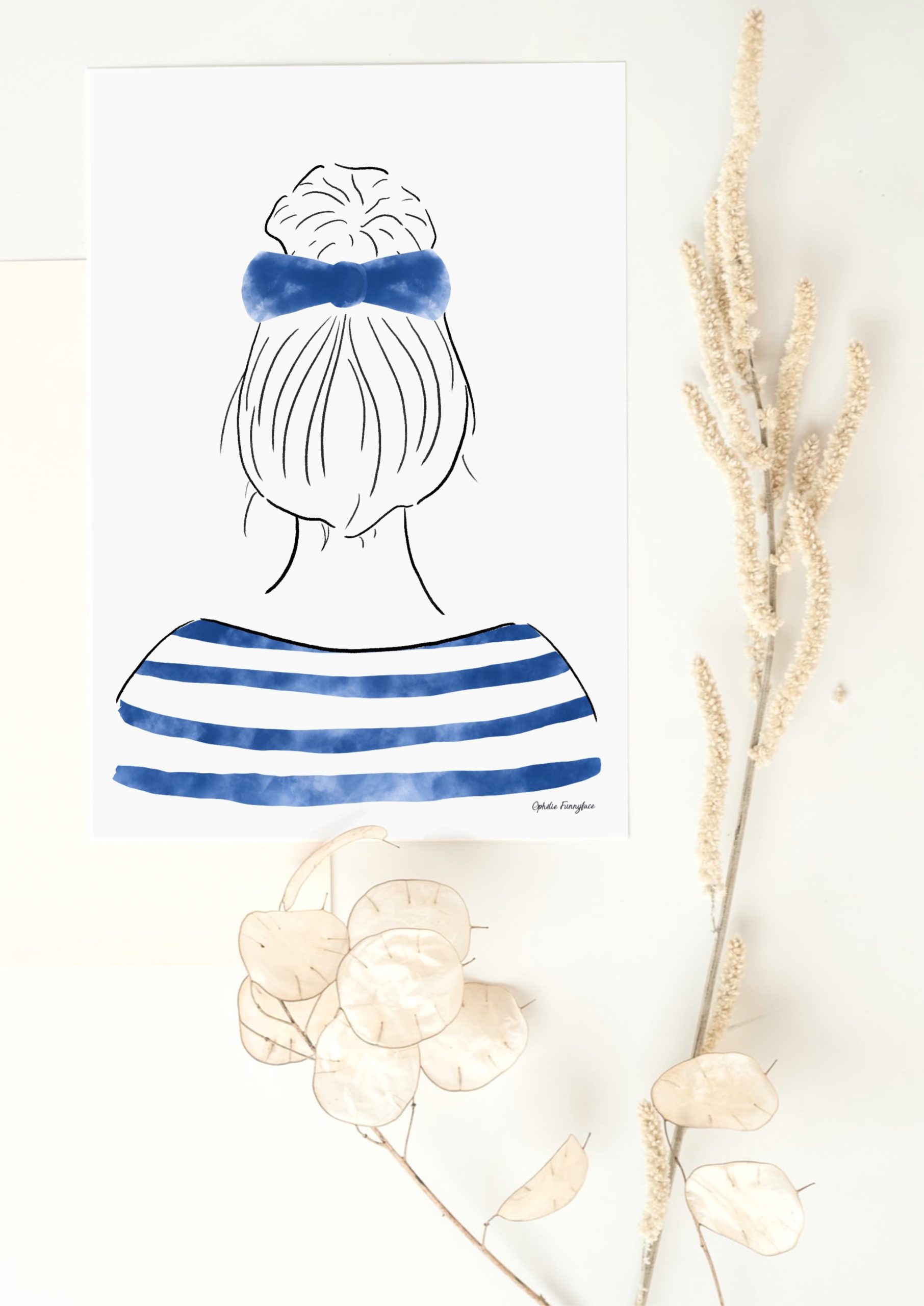 carte mariniere femme illustree