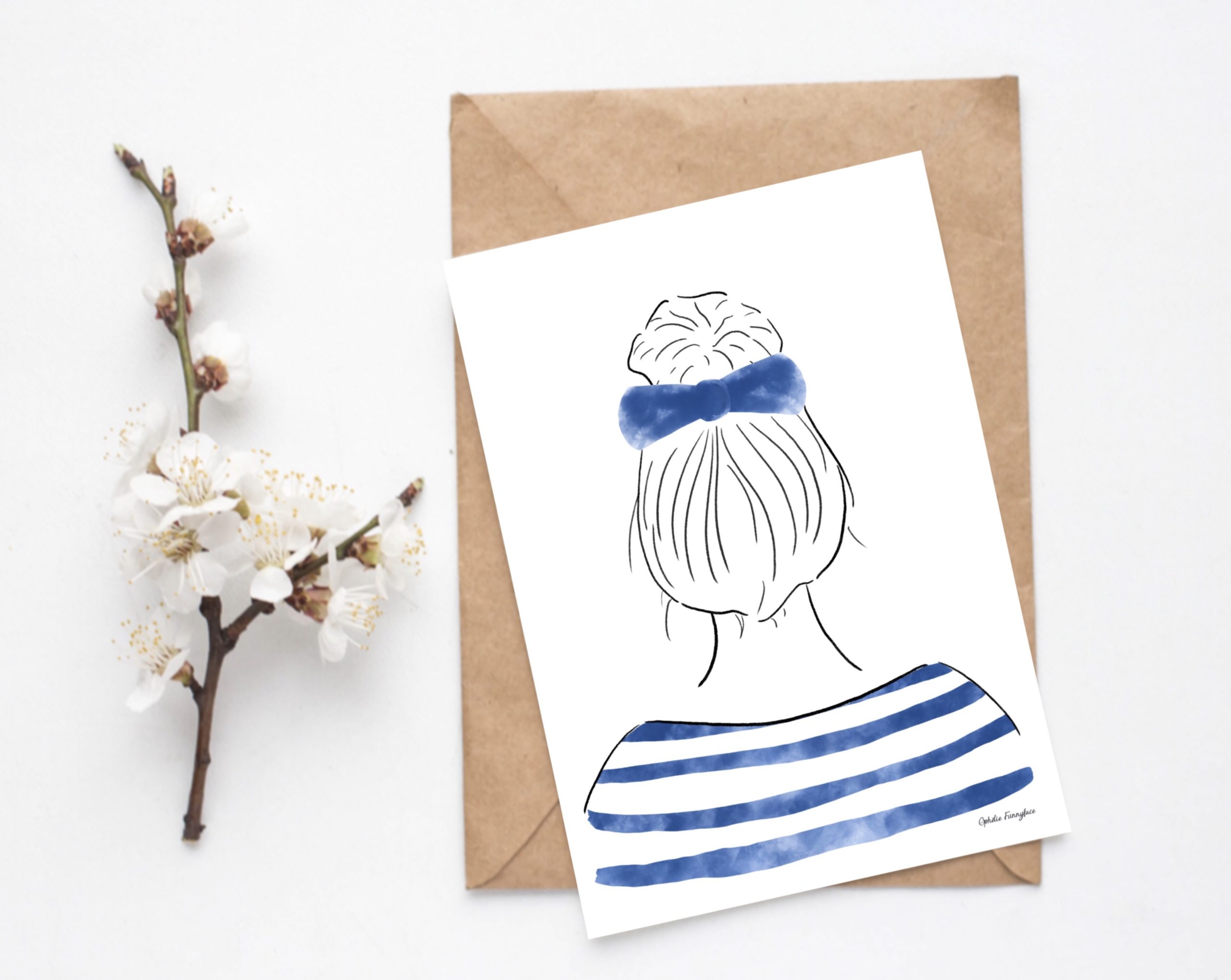 carte mariniere femme illustree
