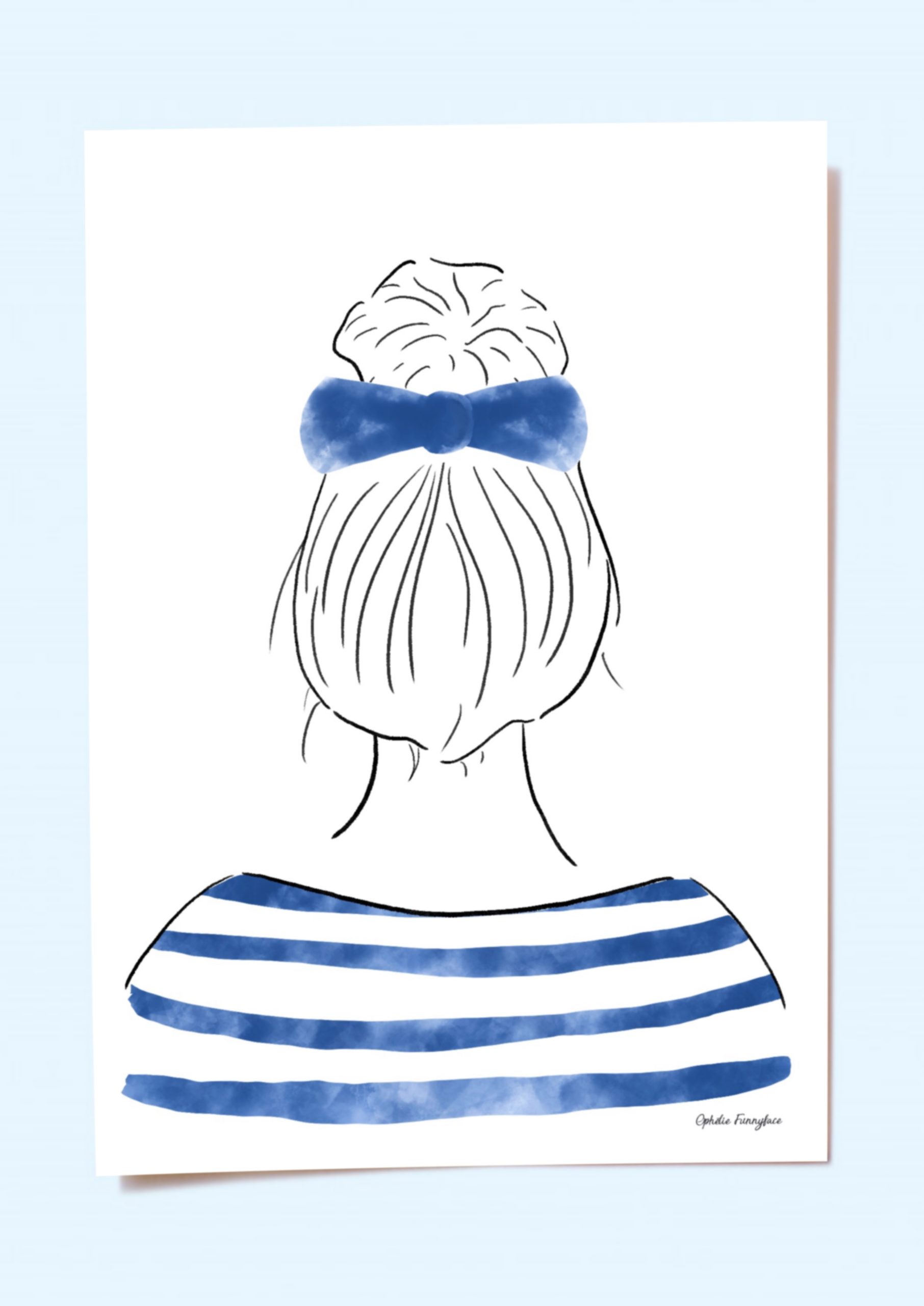 carte mariniere femme illustree