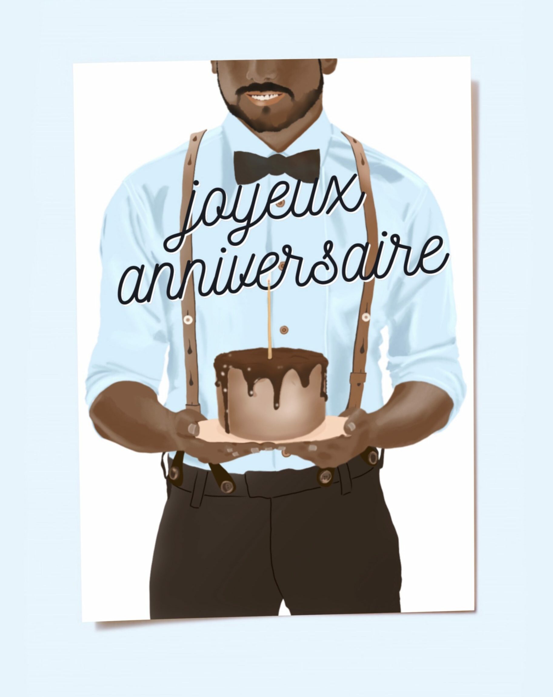 carte anniversaire homme gâteau