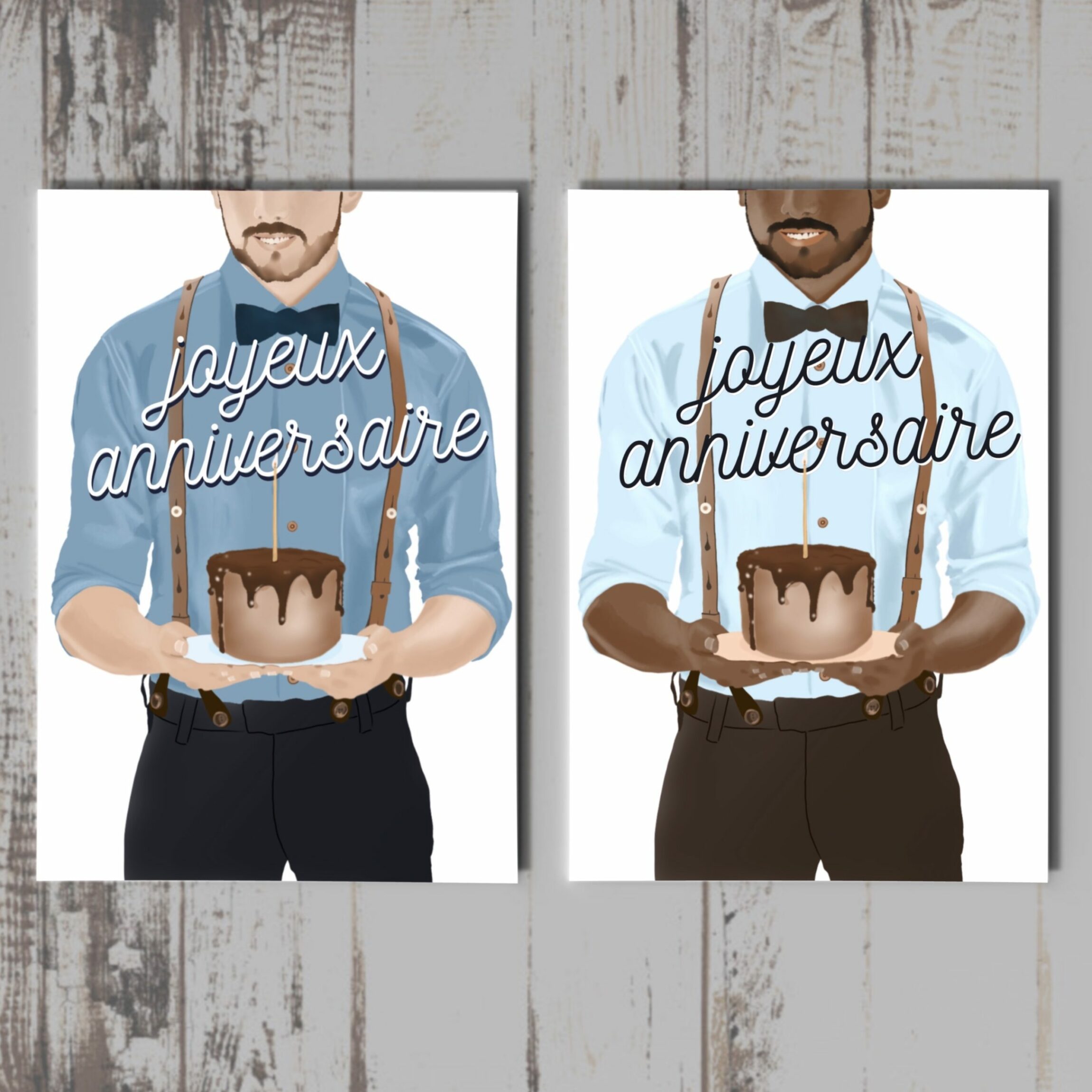 carte anniversaire homme gâteau