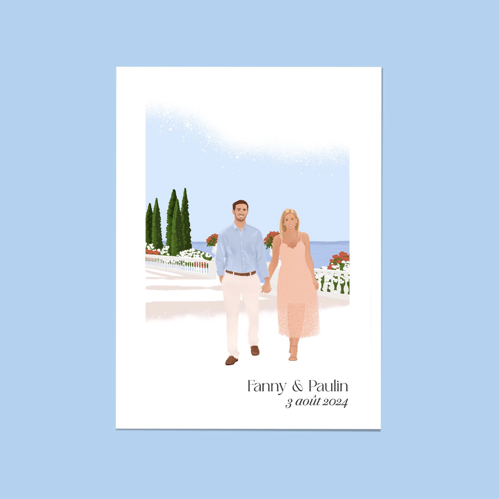 faire-part mariage illustré personnalisé