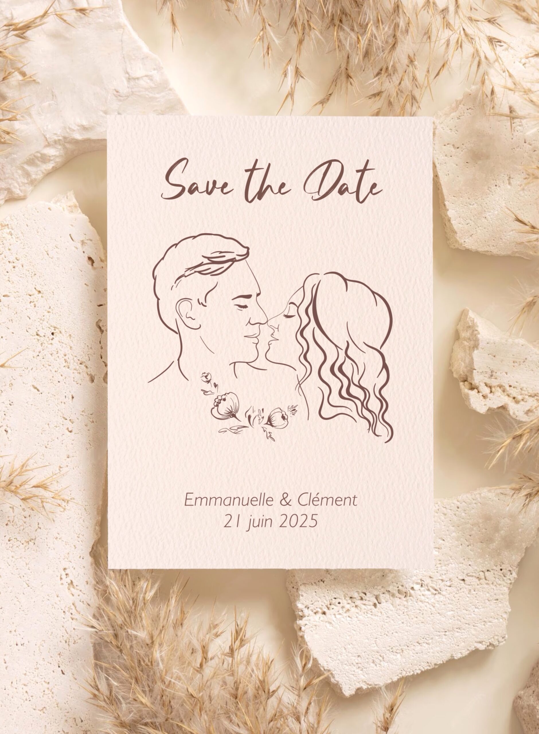 faire-part mariage illustré personnalisé