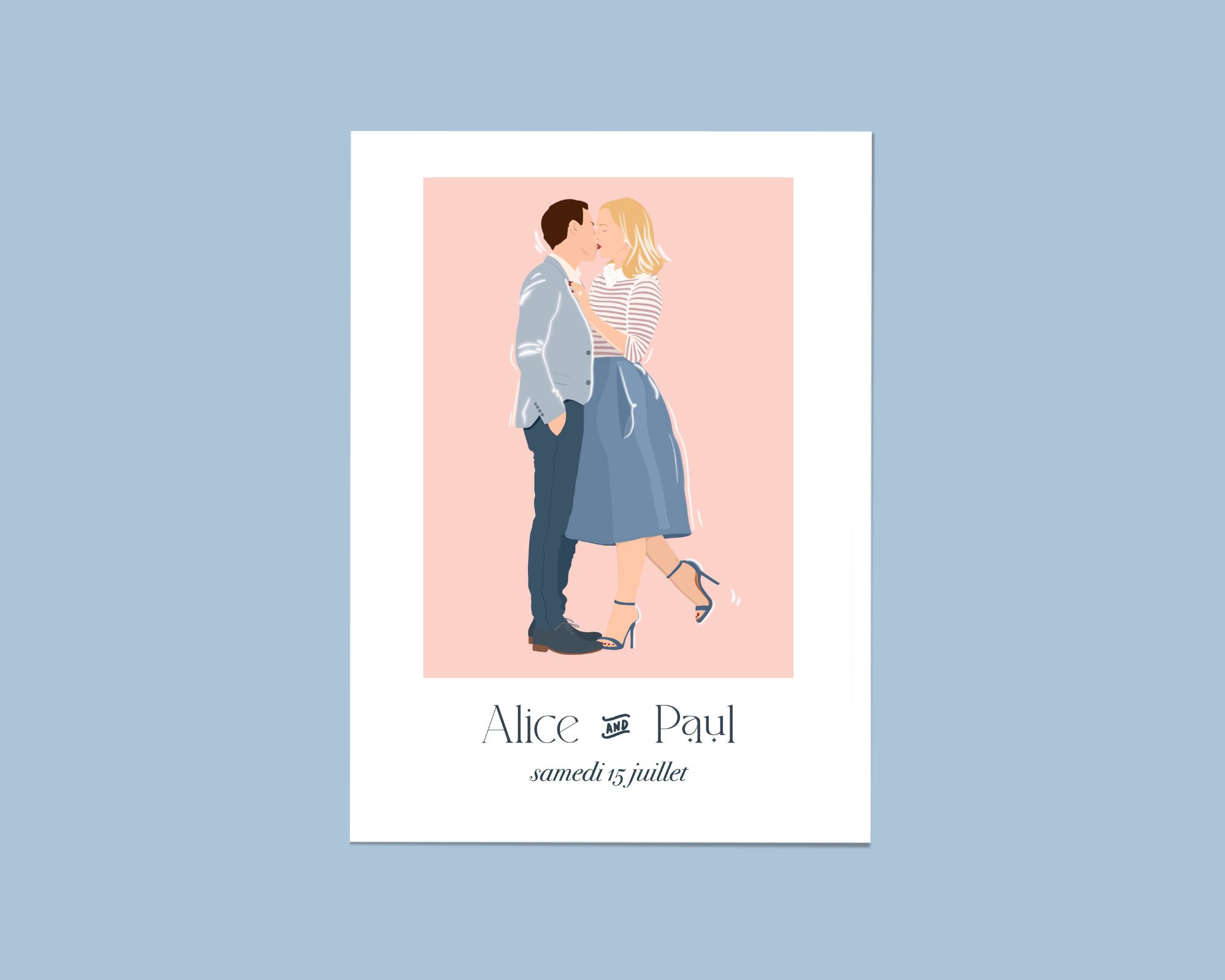 faire-part mariage illustré personnalisé