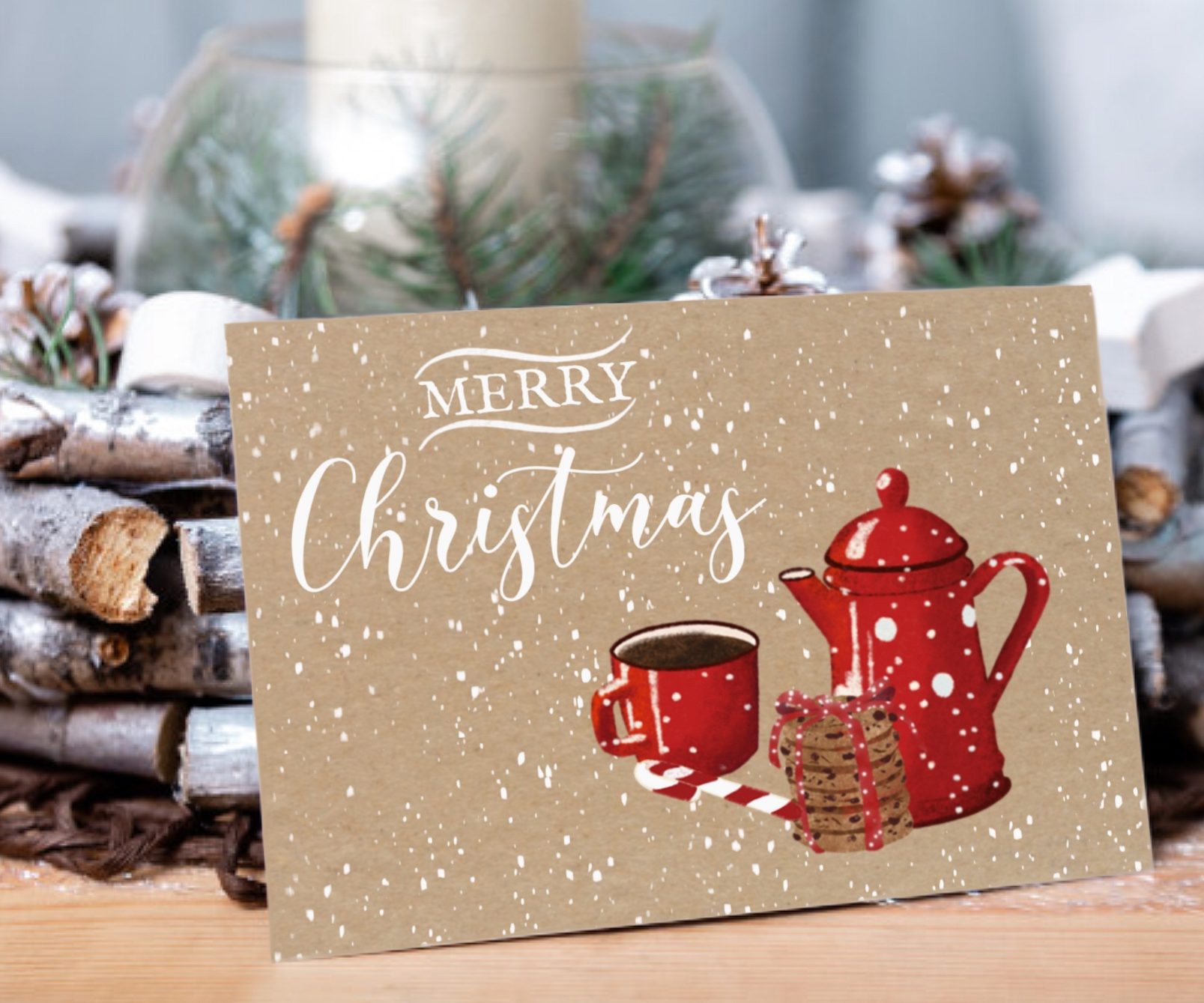 carte noel vintage illustree