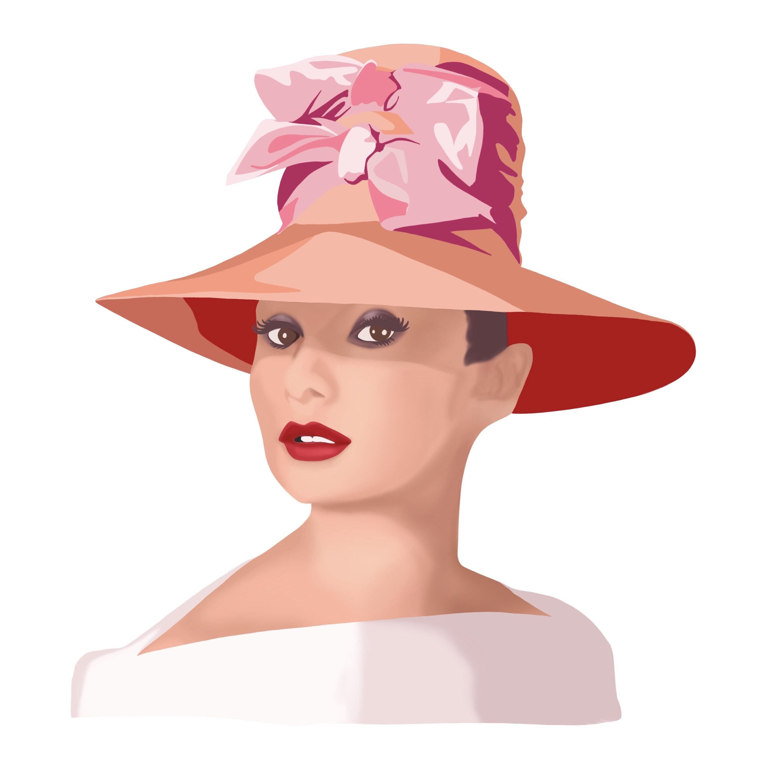 portrait illustre personnalise audrey hepburn