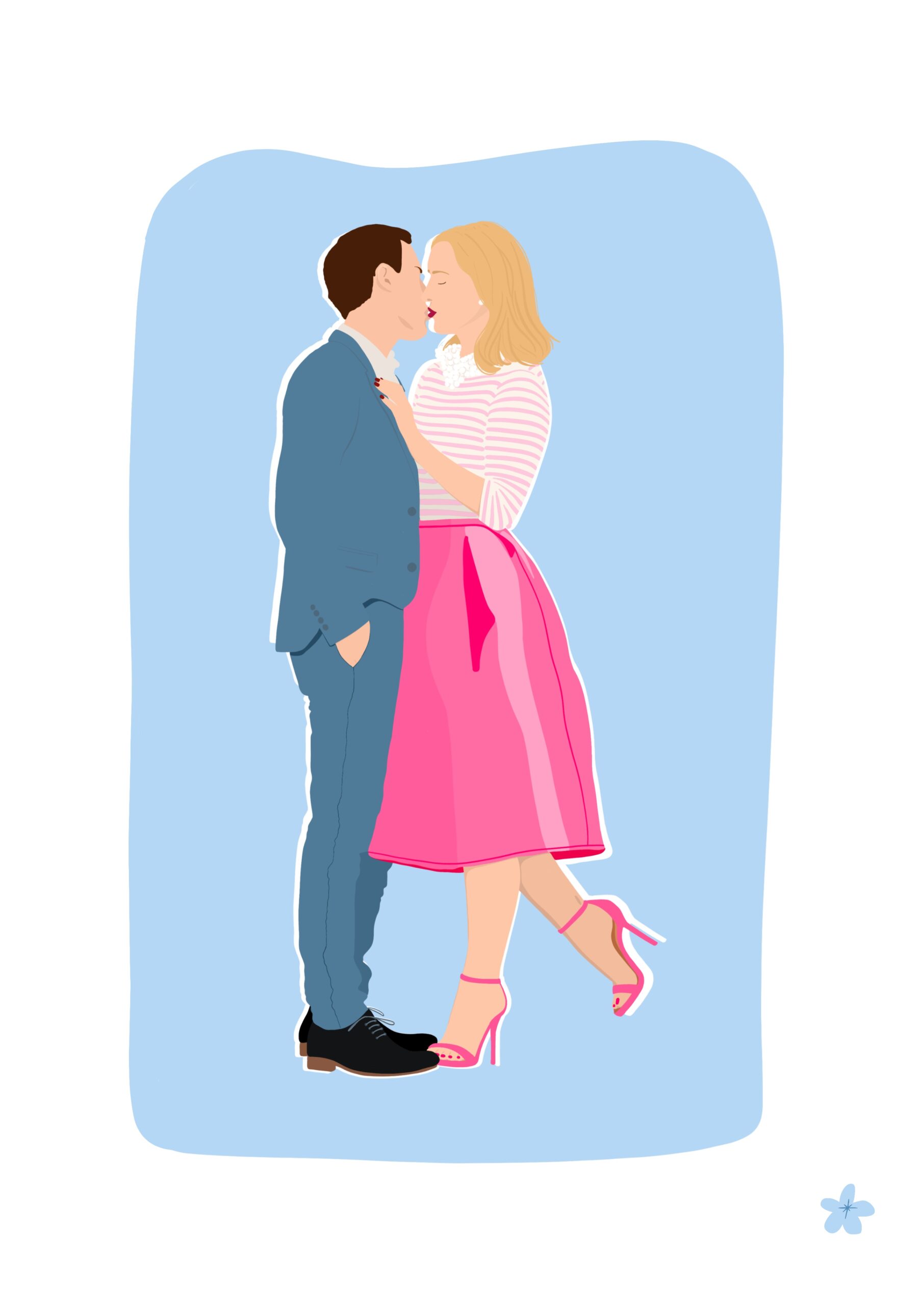 portrait illustre personnalise couple