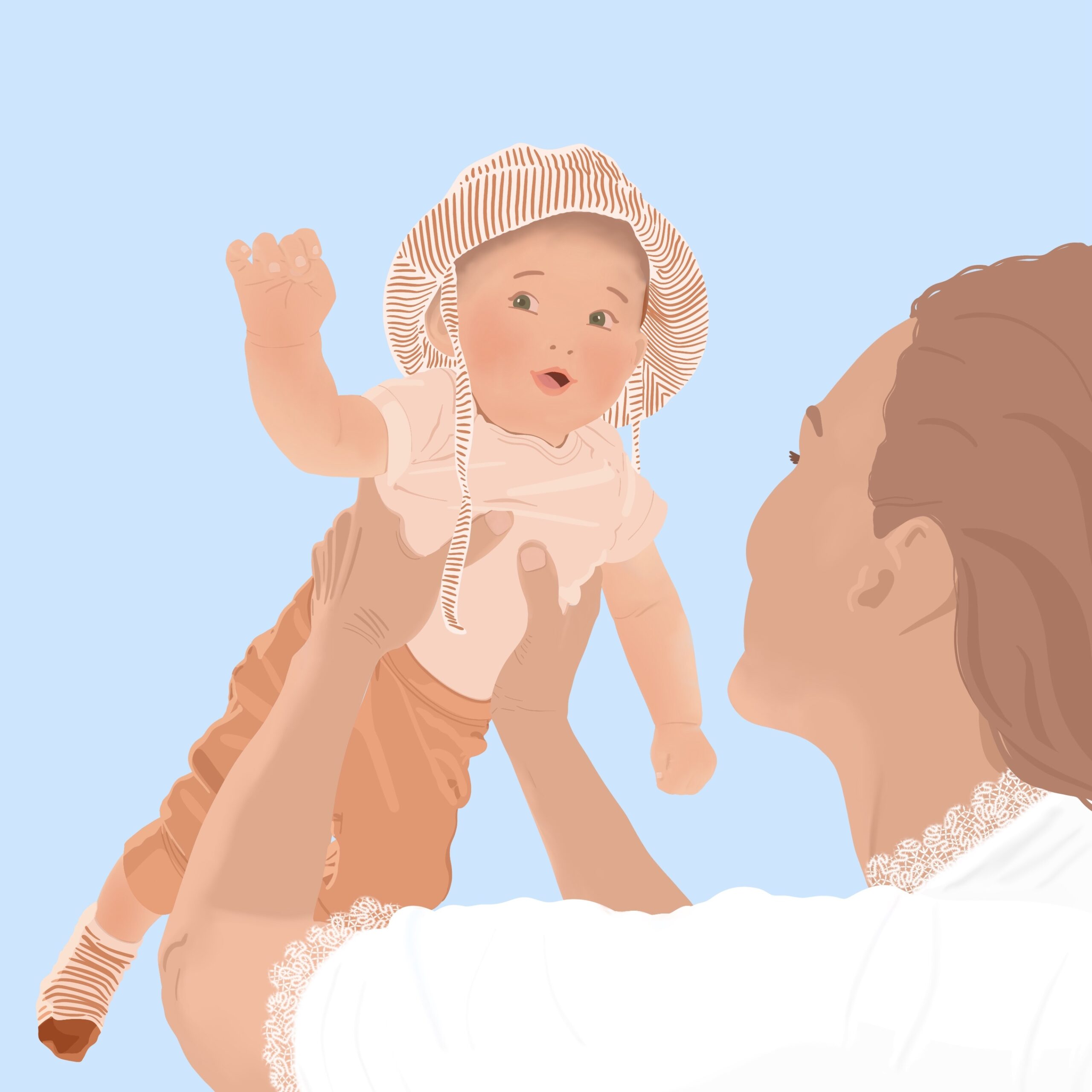 portrait illustre personnalise famille