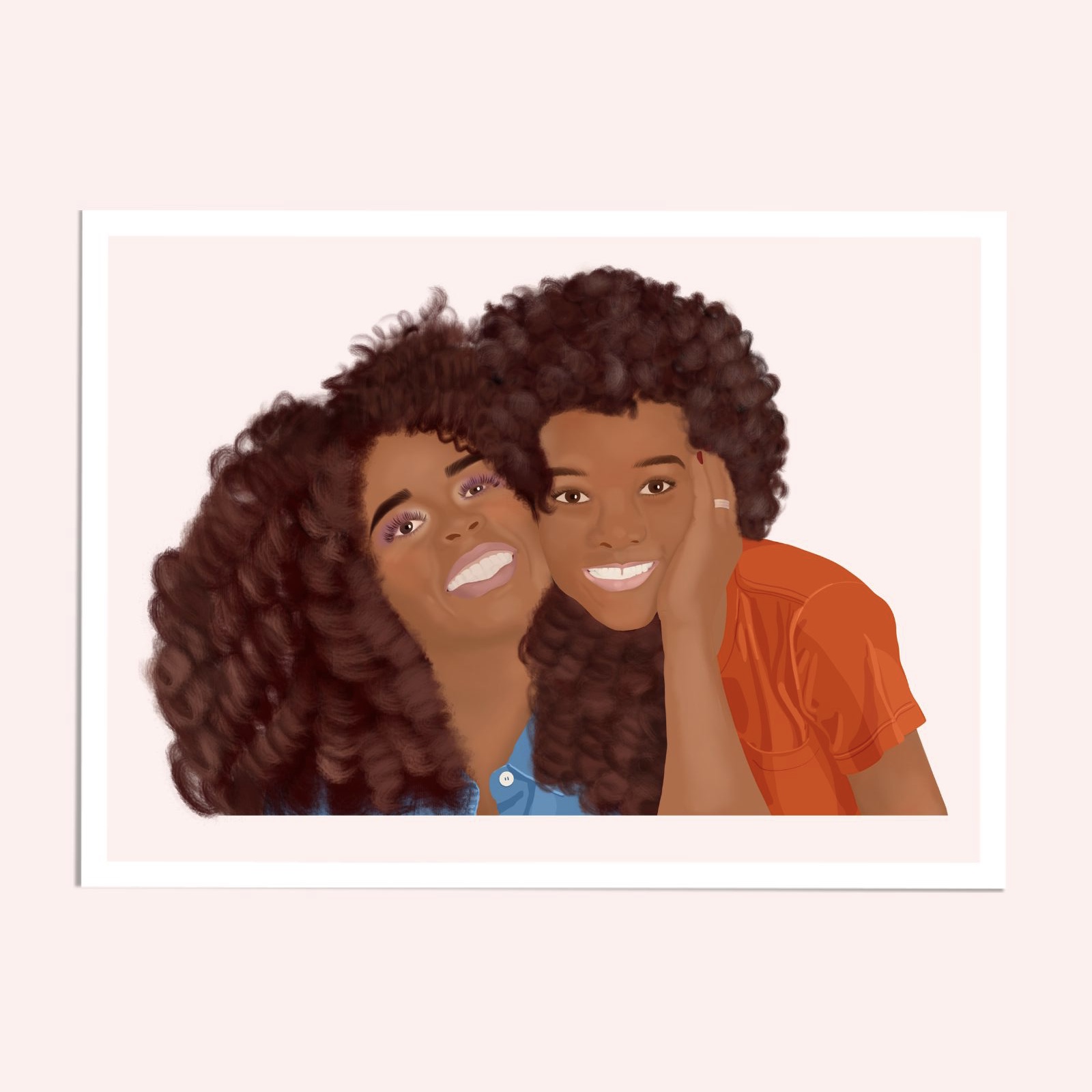 portrait illustré personnalisé famille