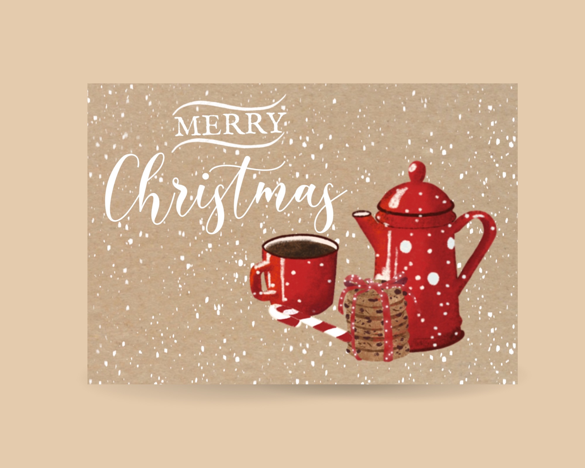 carte noel vintage illustree