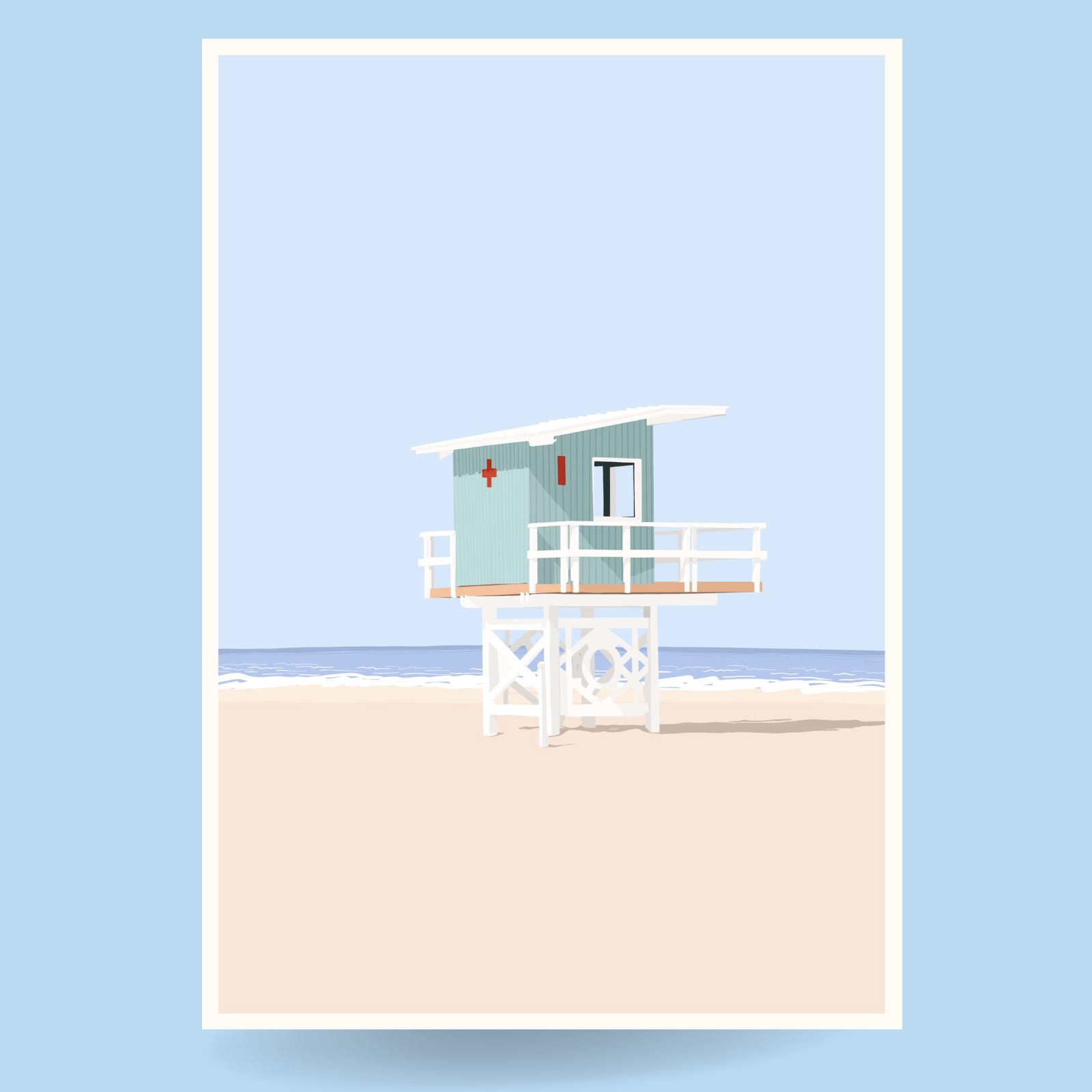 affiche Deauville plage voyage