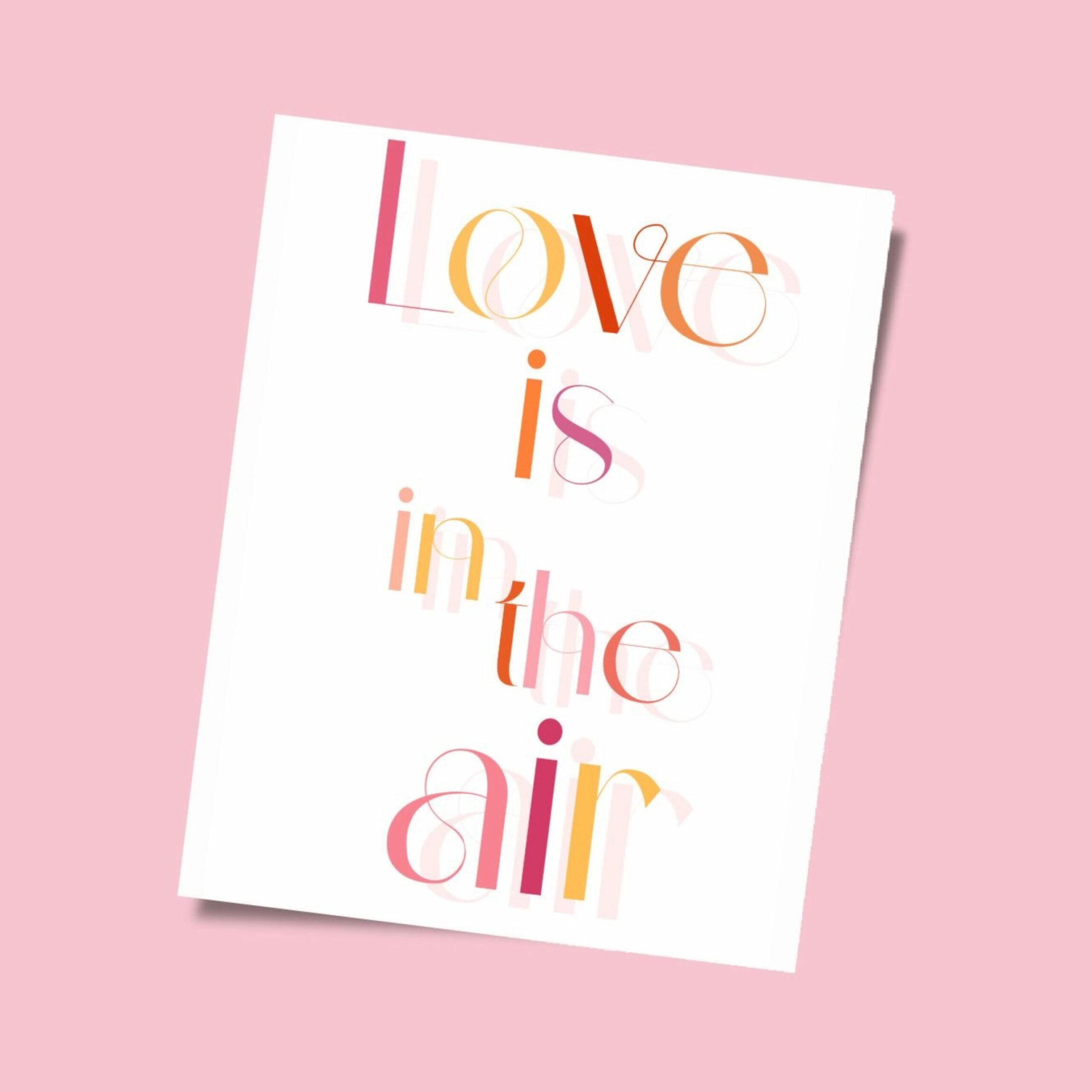 carte love amour saint valentin lettering
