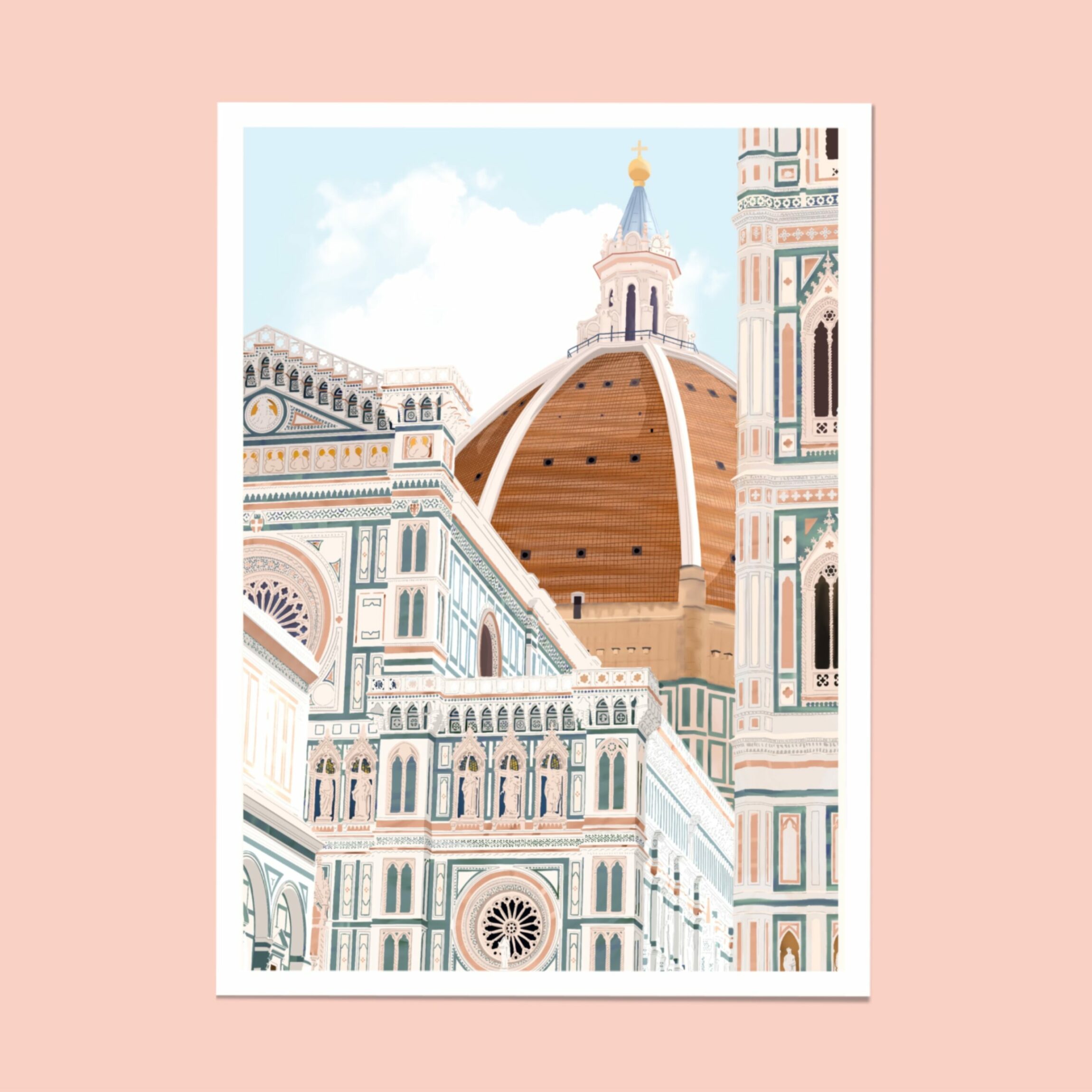 affiche Duomo Florence Italie voyage