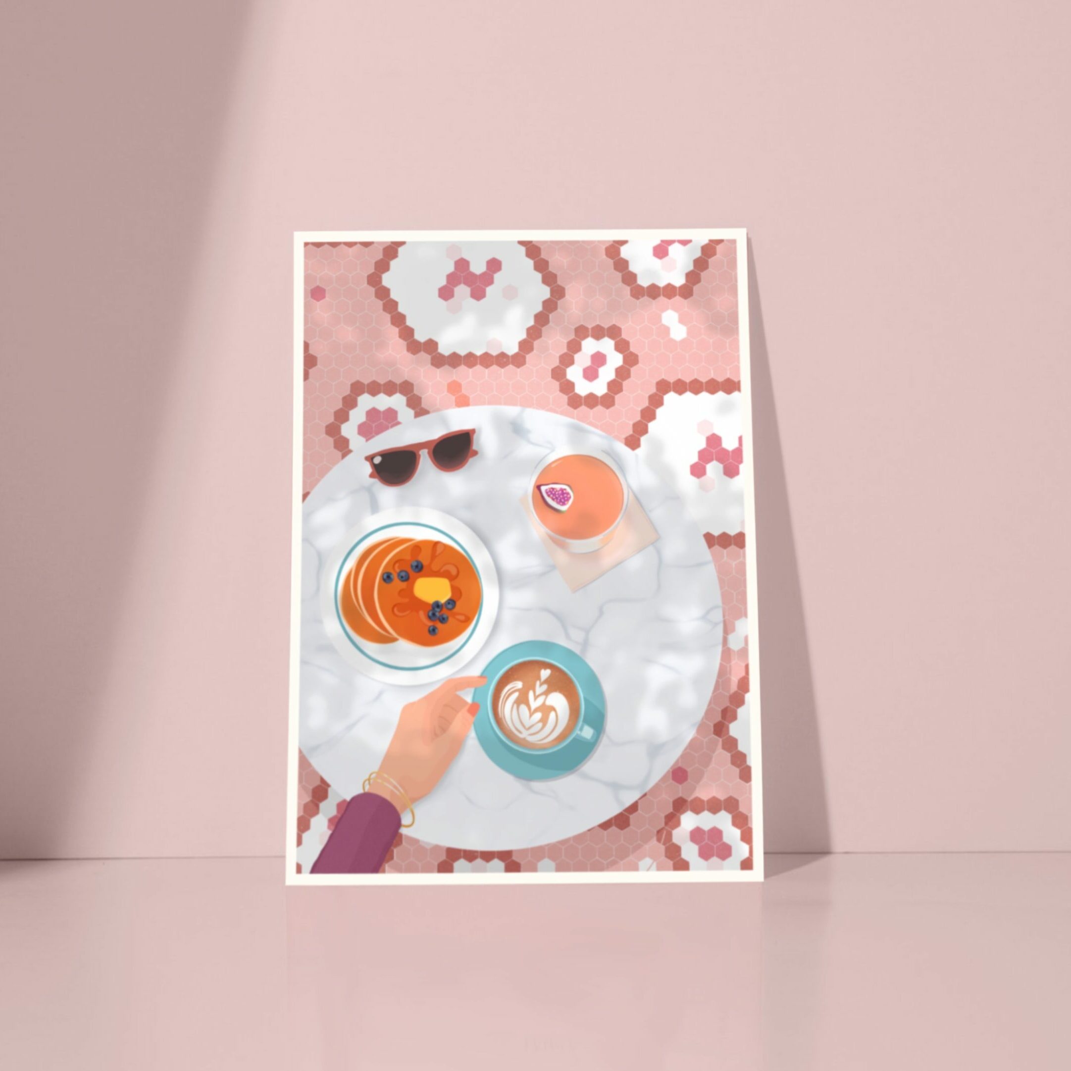 affiche food new york brunch pancakes