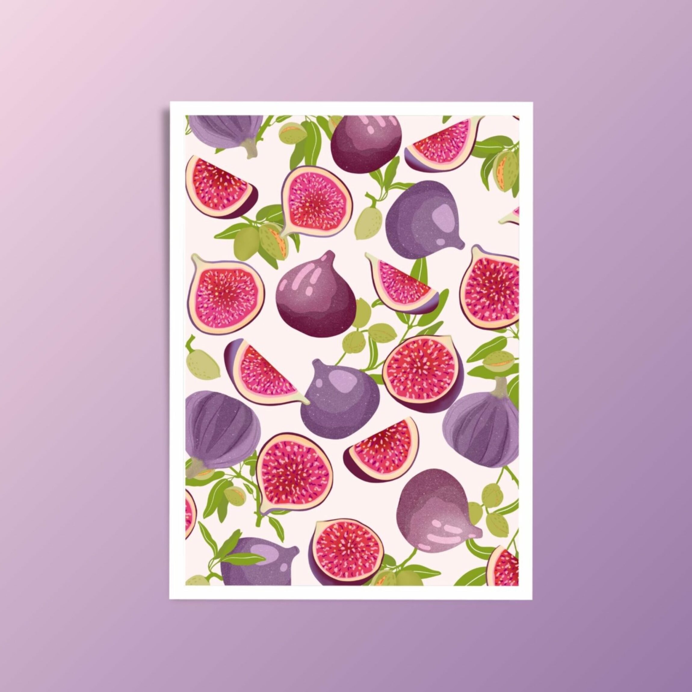 affiche florale figues amandes