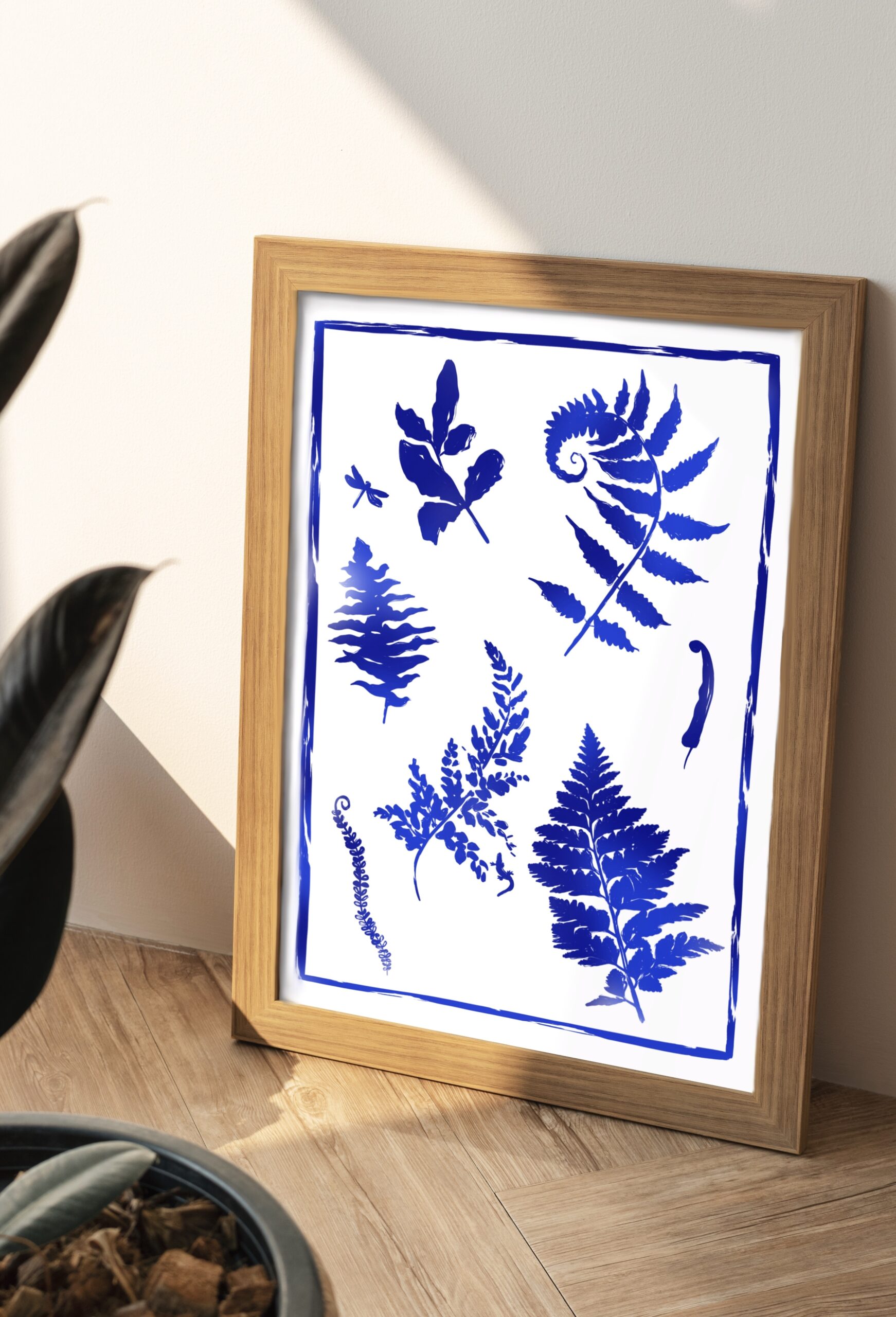 affiche bleue fougères