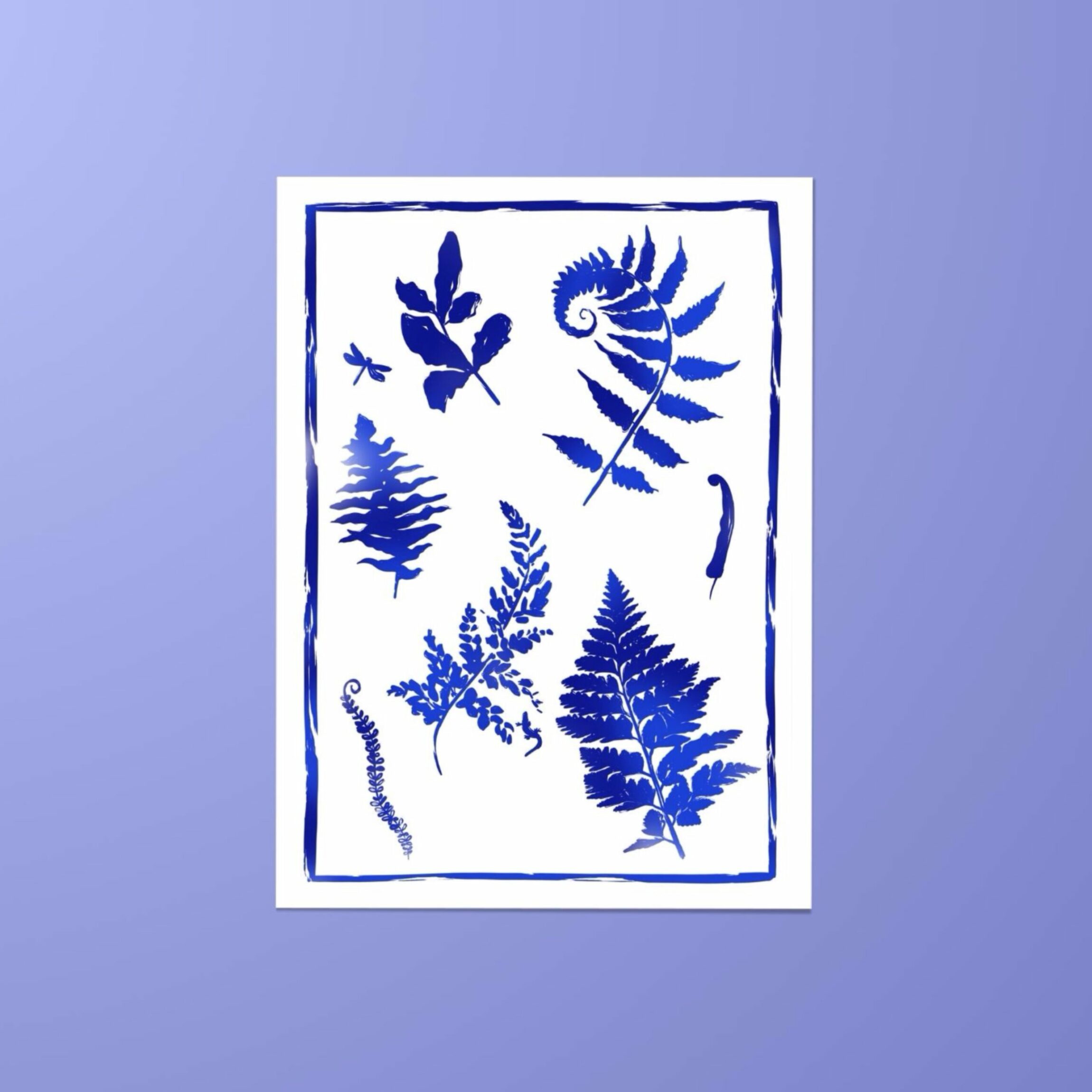 affiche bleue fougères