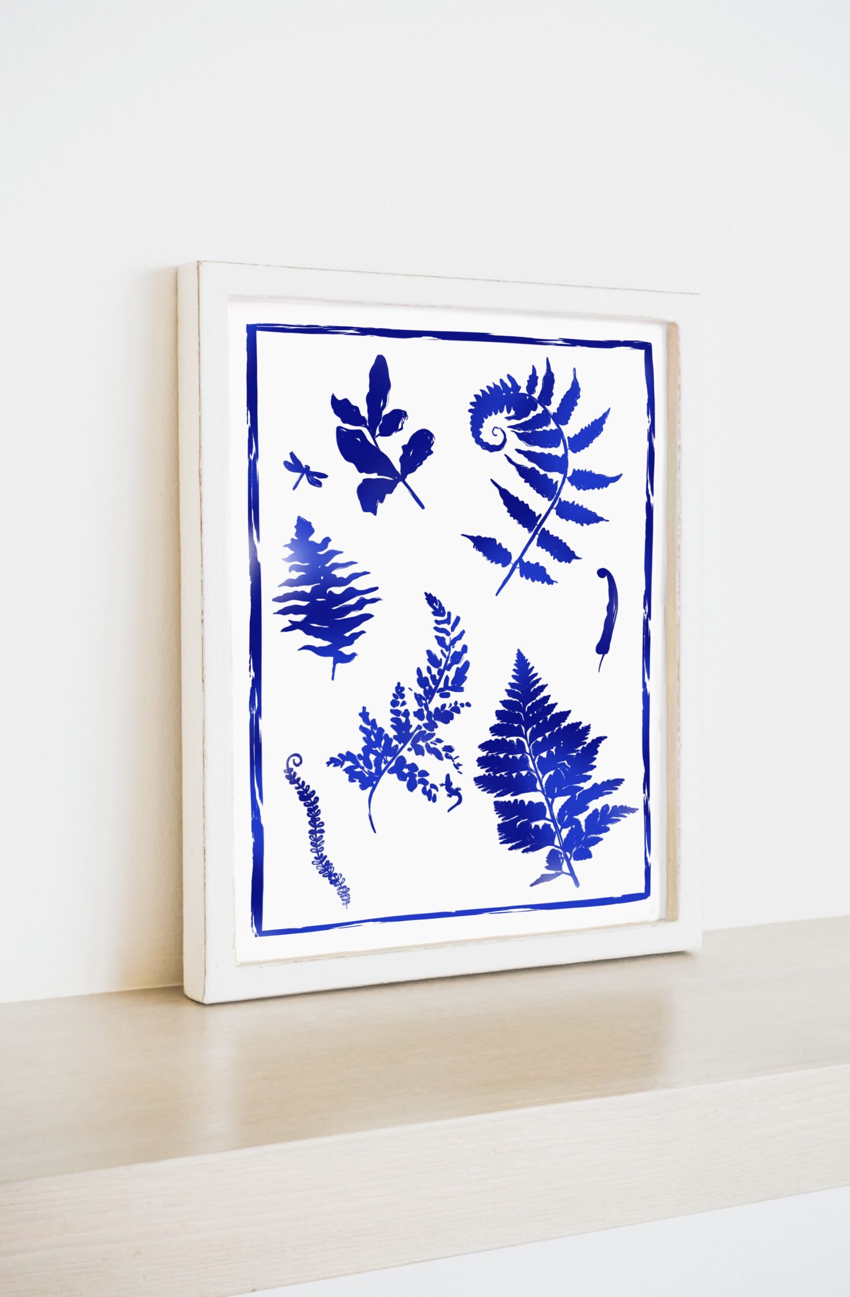 affiche bleue fougères