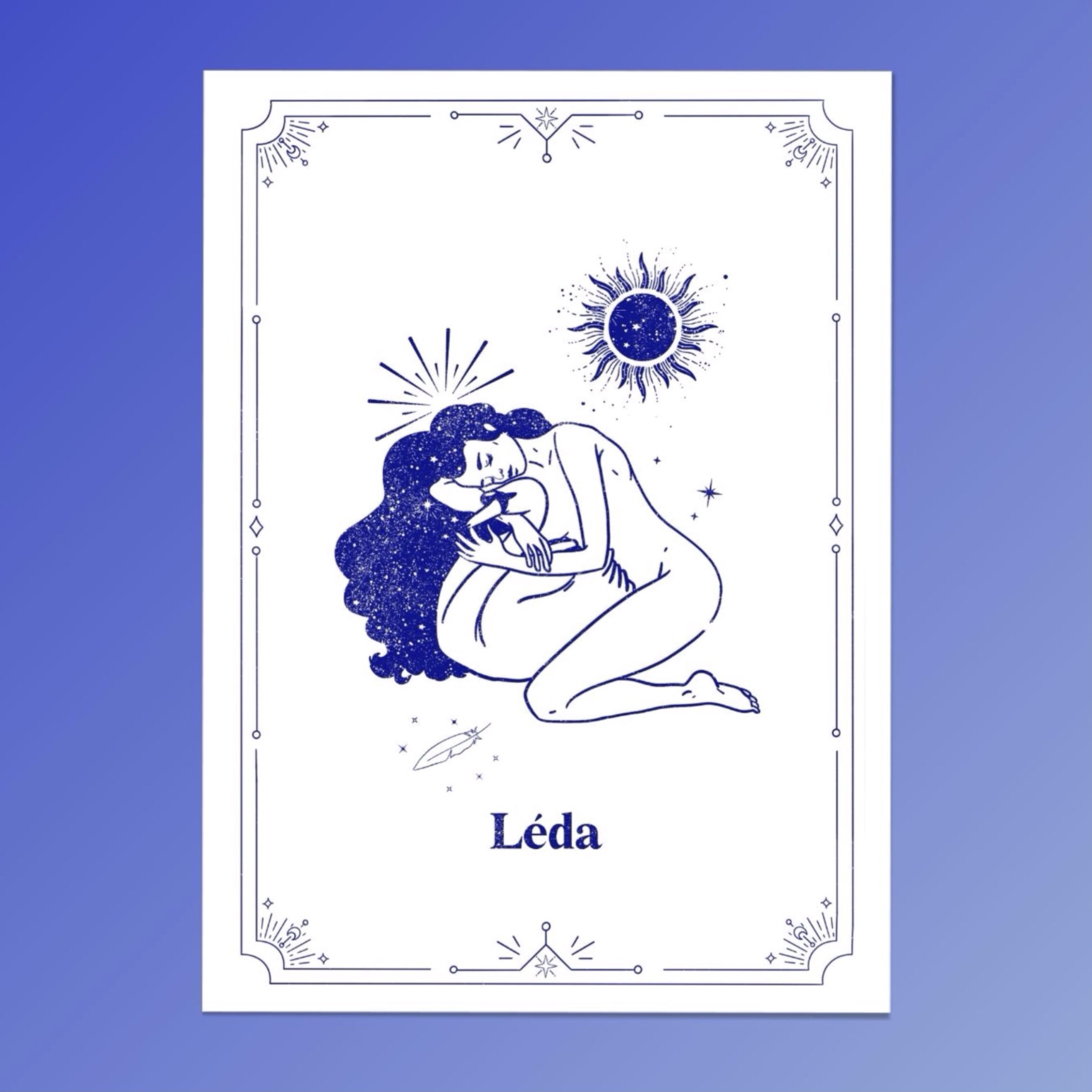 affiche erotique leda mythologie feminine