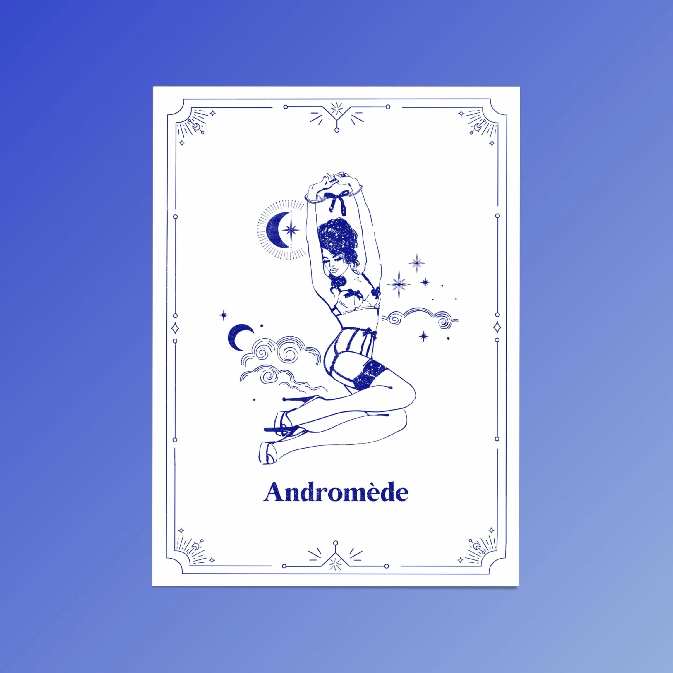 affiche erotique andromede mythologie feminine