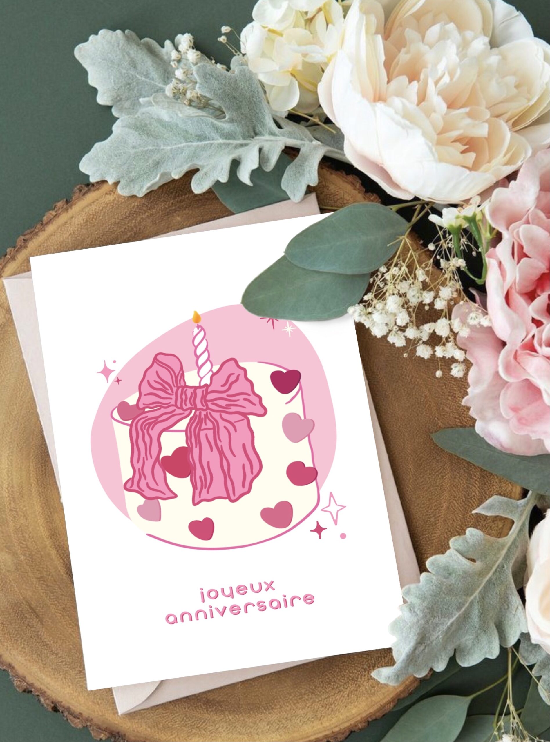 carte anniversaire chic