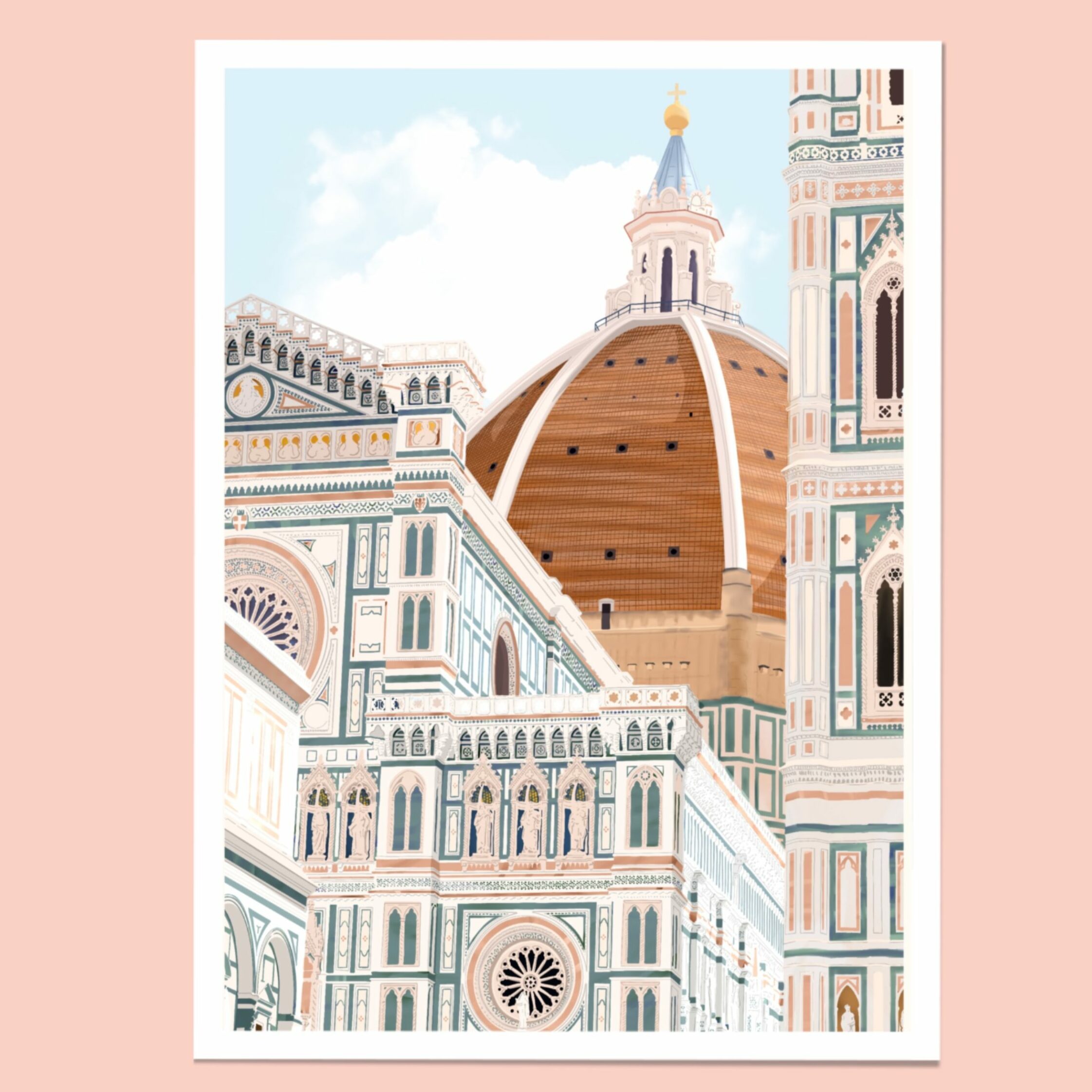 affiche Duomo Florence Italie voyage