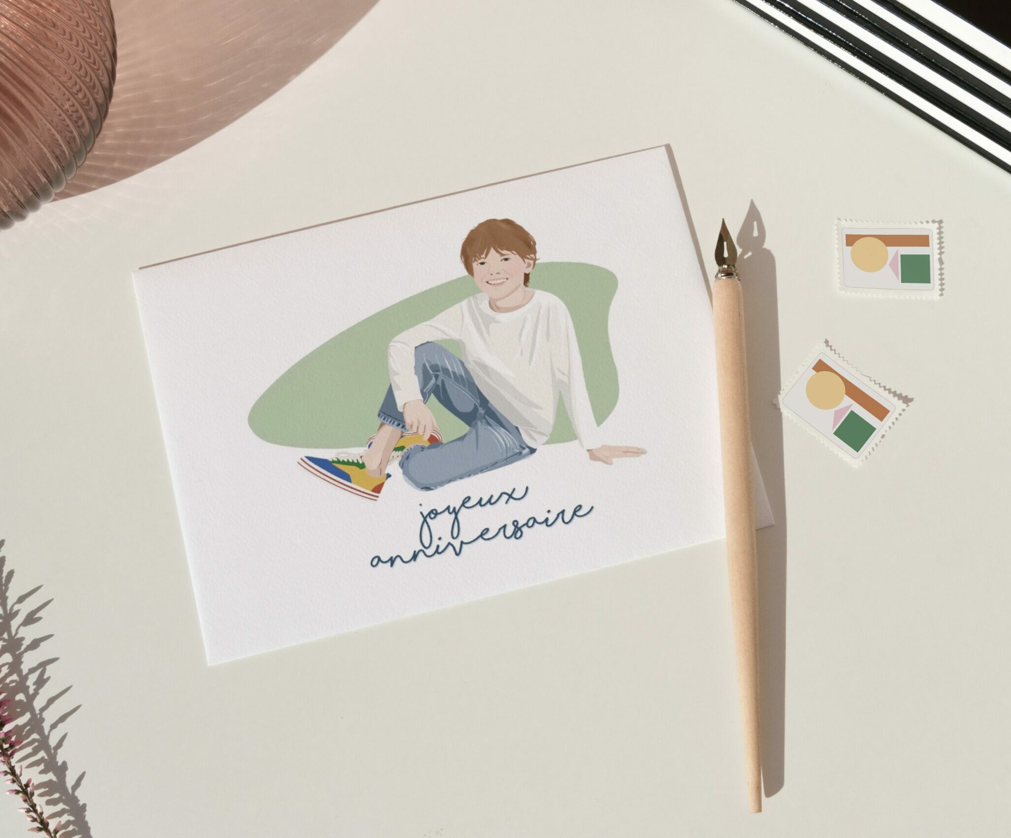 carte anniversaire garçon - carte illustrée enfant