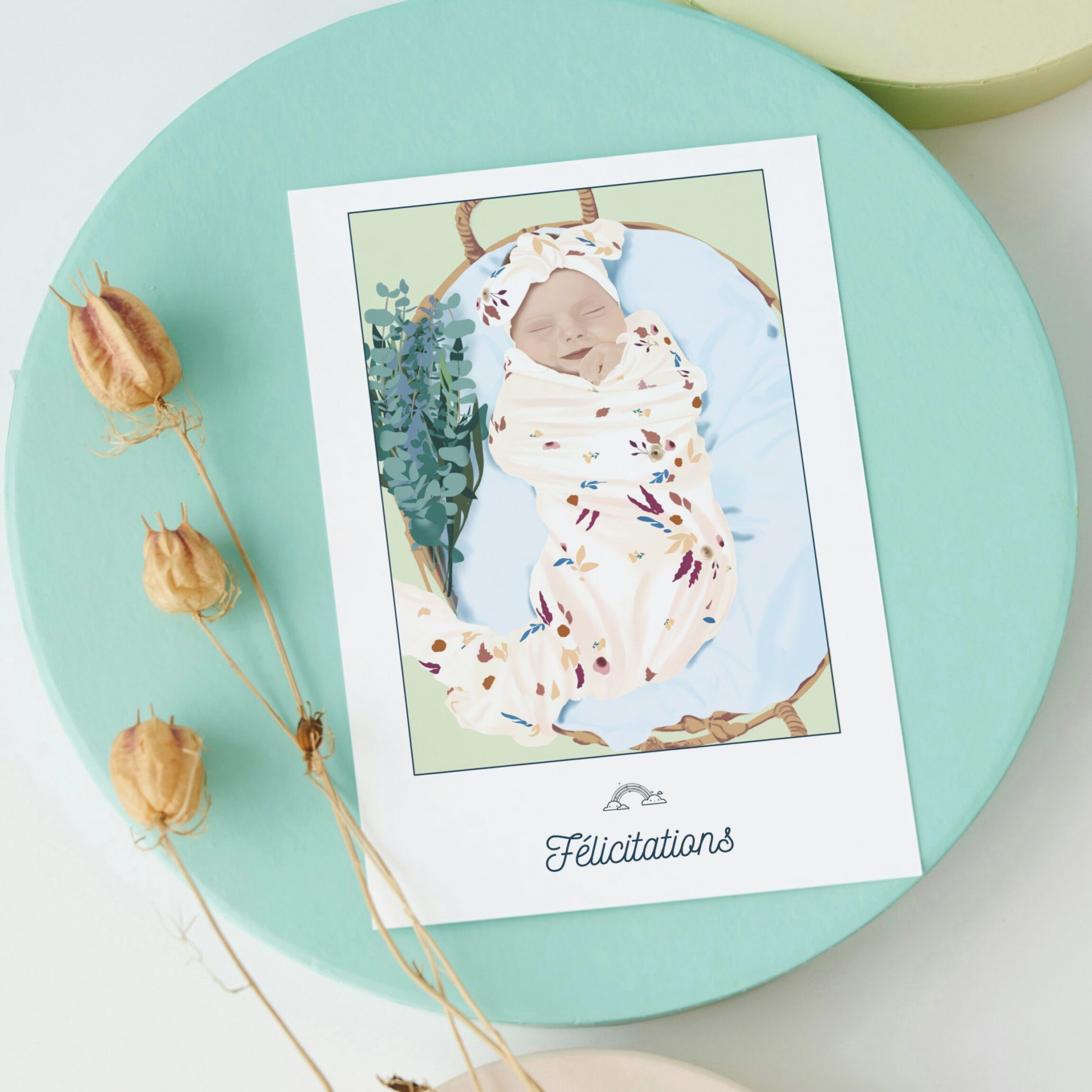 carte naissance bébé félicitations