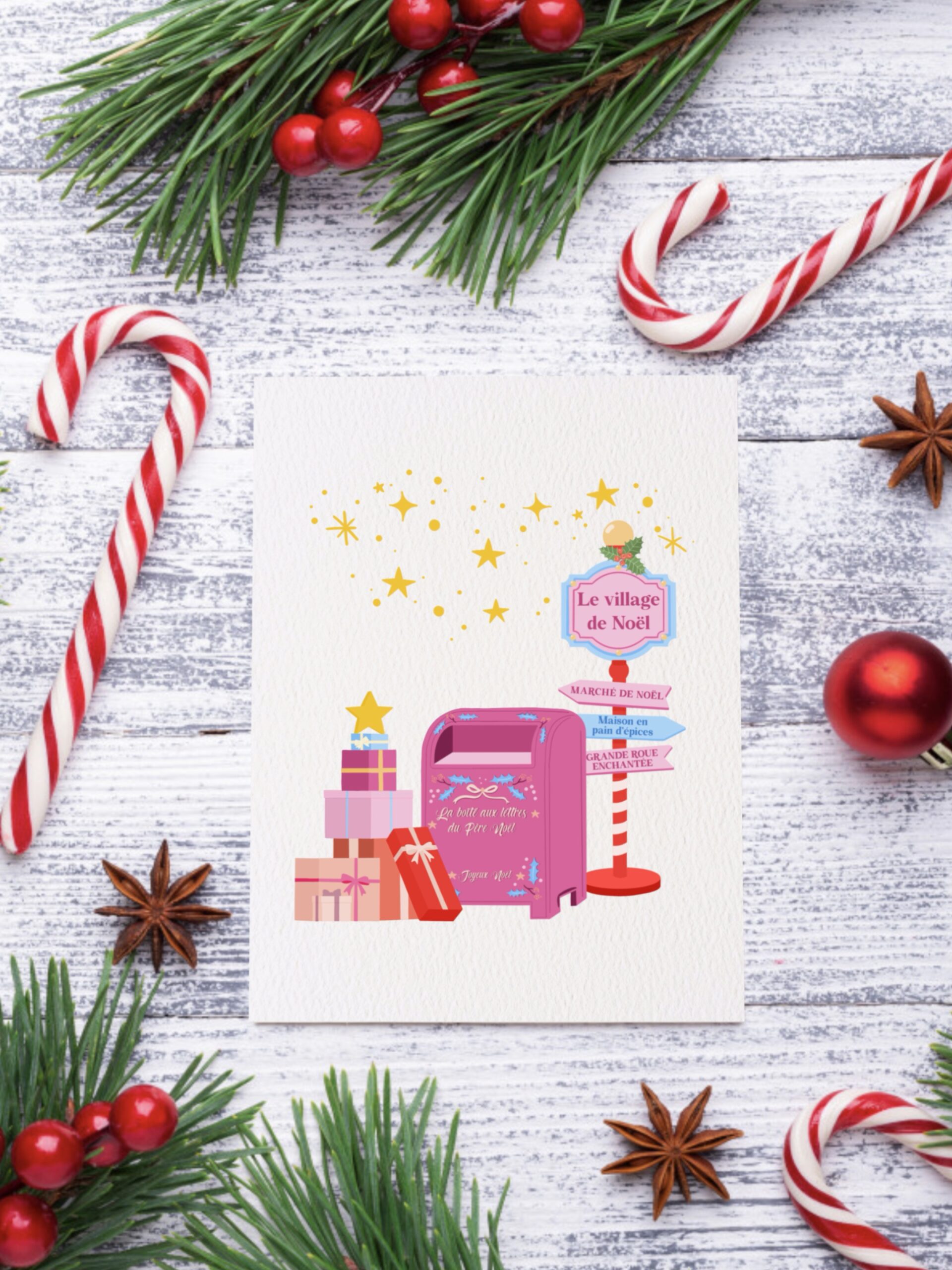 carte Le village de Noël